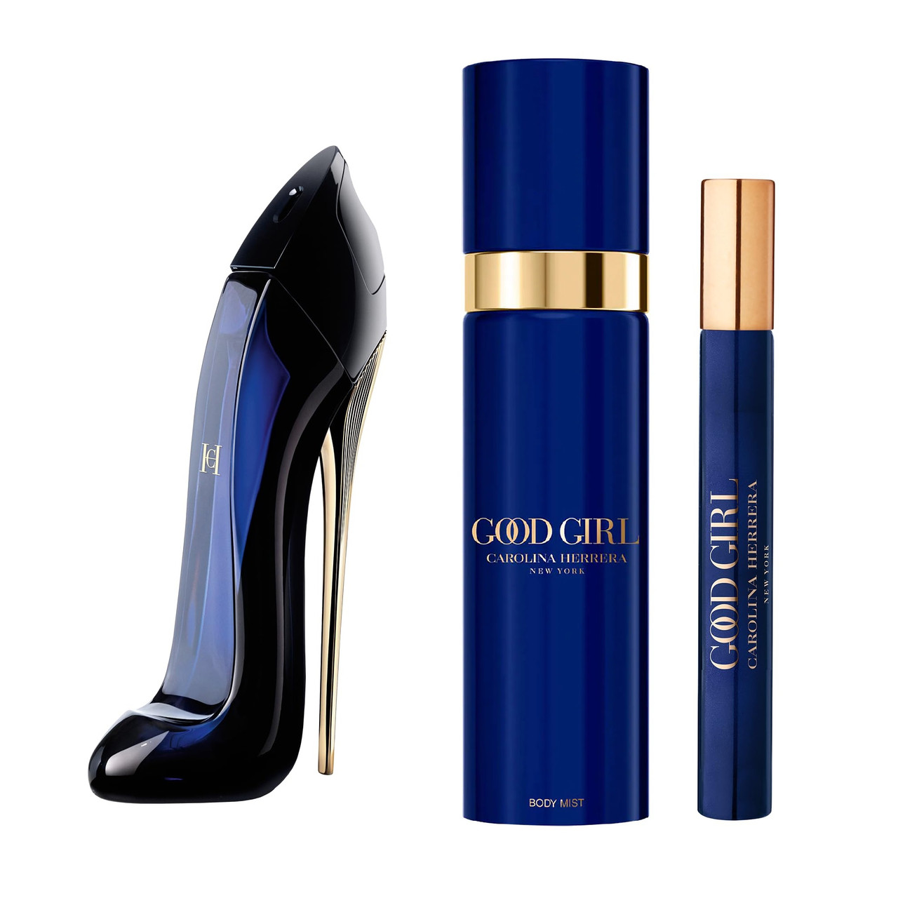 Carolina Herrera Good Girl 3 Pcs Set: 2.7 Eau De Parfum Spray + 0.33 Oz Eau De Parfum Spray + 3.4 Body Mist
