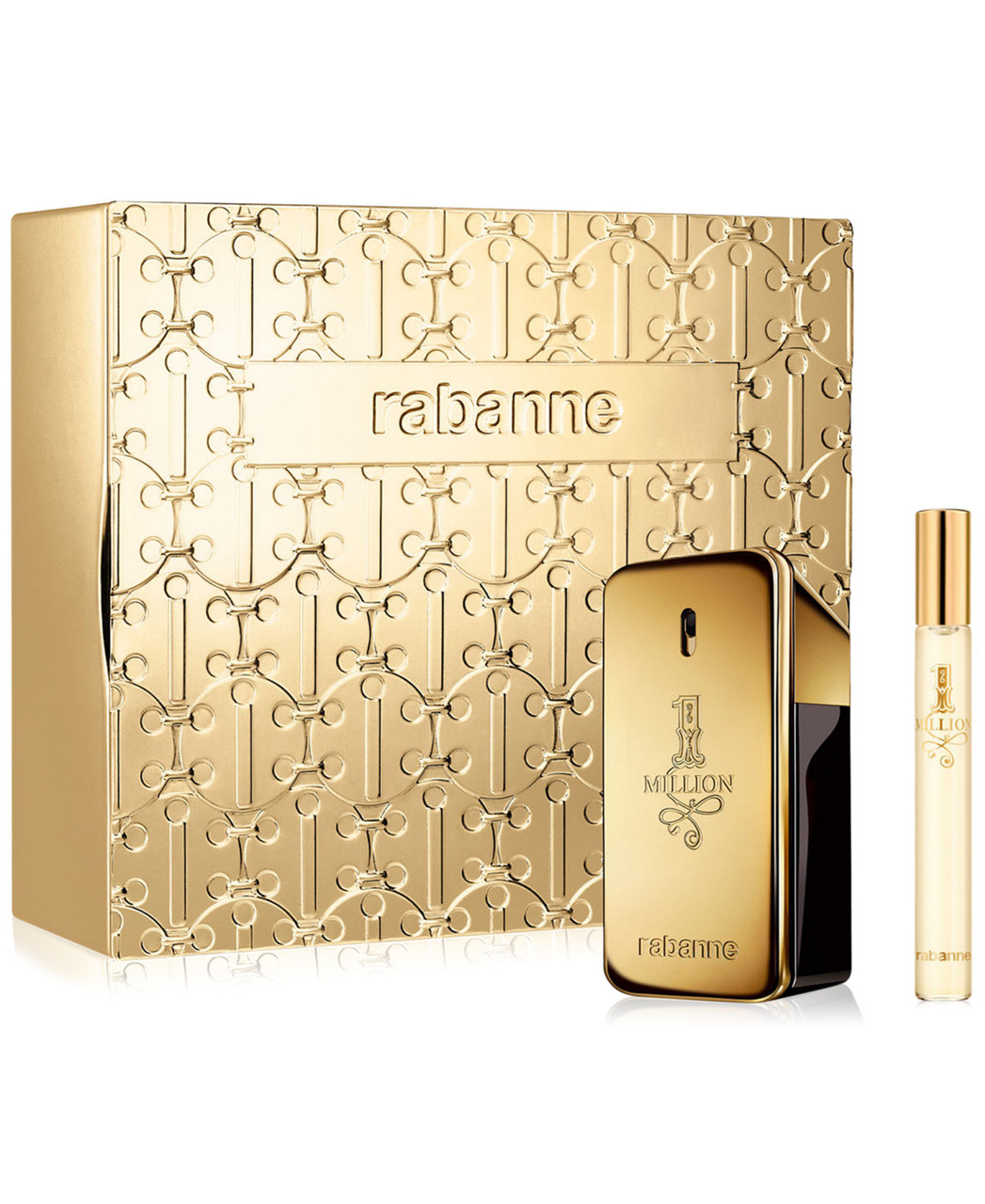 PACO RABANNE ONE MILLION 2 PCS SET FOR MEN: 1.7 EAU DE TOILETTE SPRAY + 0.34 EAU DE TOILETTE SPRAY.