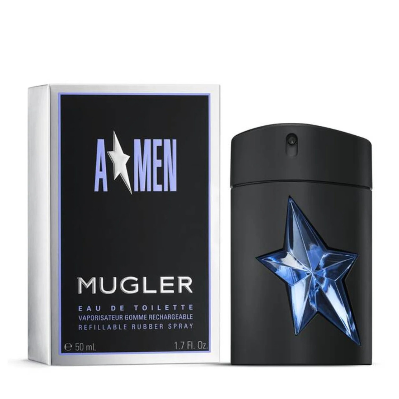 Angel A Men 1.7 Eau De Toilette Rubber Spray For Men Refillable