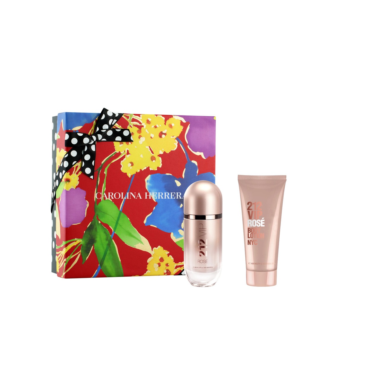 Carolina Herrera 212 Vip Rose 2 Pcs Set For Women: 2.7 Eau De Parfum Spray + 3.4 Body Lotion...