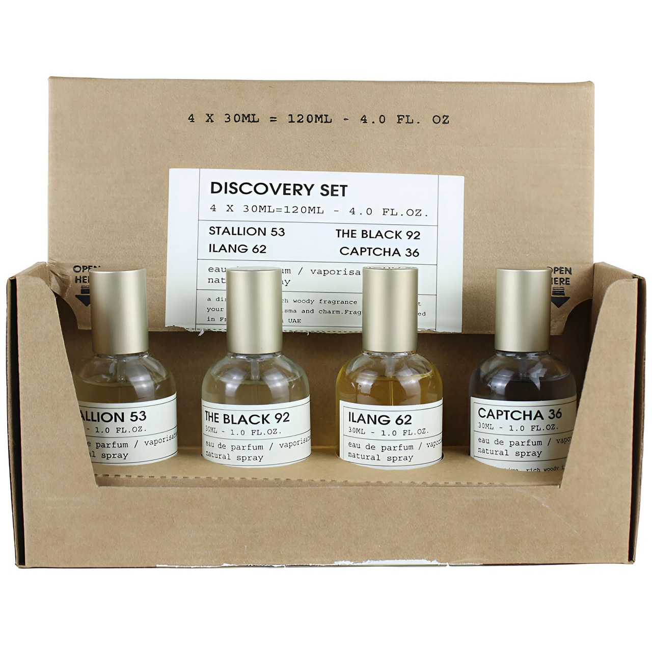 Emper Stallion 4 * 1 Oz Eau De Parfum Spray Set: Stallion 53 + The Black 92 + Ilang 62 + Captcha 36