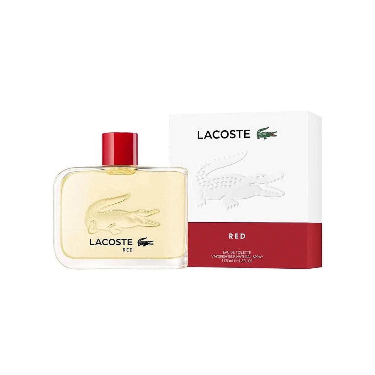Lacoste Red 4.2 Eau De Toilette Spray For Men..