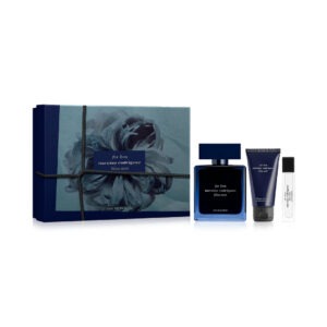 Narciso Rogriguez Bleu Noir 3 Pcs Set For Men: 3.3 Eau De Parfum Spray + 0.33 Eau De Parfum Spray + 1.6 All-Over Shower Gel