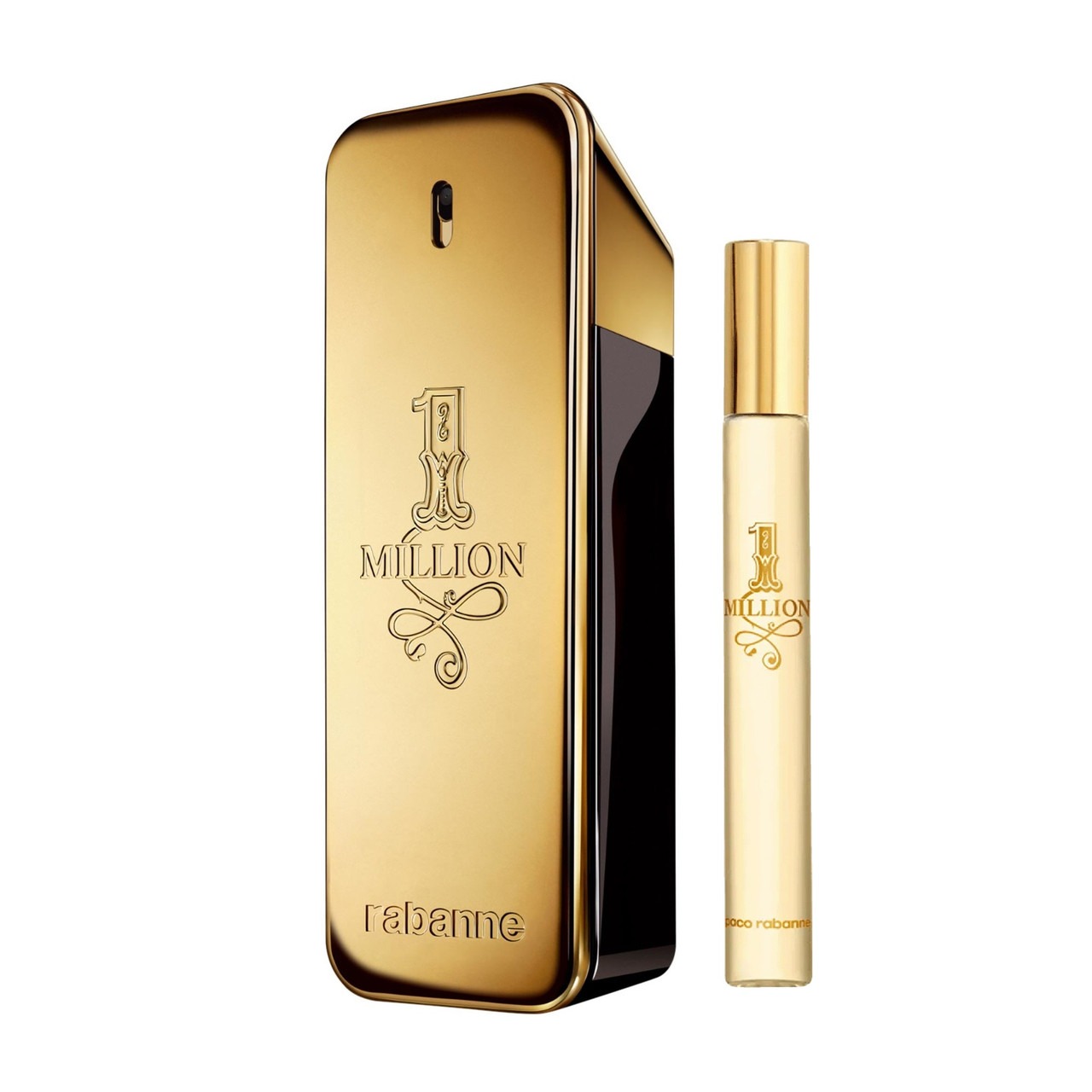 Paco Rabanne One Million 2 Pcs Set For Men: 6.7 Eau De Toilette Spray + 0.33 Oz Eau De Toilette Spray