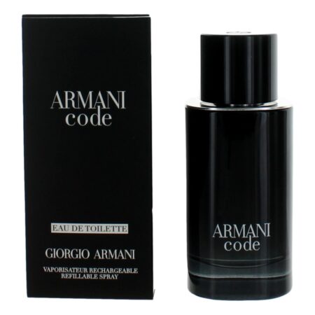 Armani Code by Giorgio Armani, 2.5 oz EDT Refillable Spray for Men