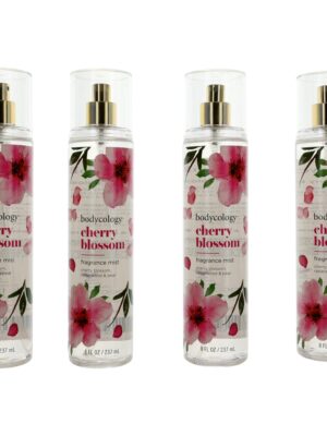 Cherry Blossom by Bodycology, 4 Pack 8 oz Fragrance Mist for Women