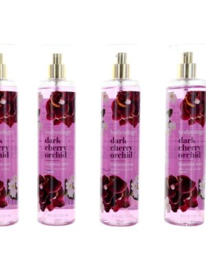 Dark Cherry Orchid by Bodycology, 4 Pack 8 oz Fragrance Mist for Women