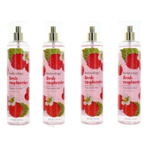 Fresh Raspberries by Bodycology, 4 Pack 8 oz Fragrance Mist for Women