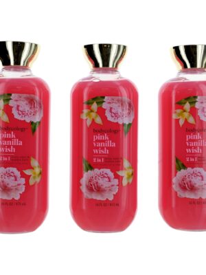 Pink Vanilla Wish, 3 Pack 16oz 2 in 1 Body Wash & Bubble Bath women
