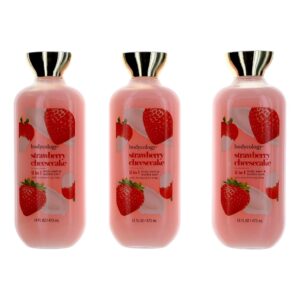 Strawberry Cheesecake, 3 Pack 16oz 2 in 1 Body Wash & Bubble Bath women
