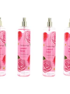 Sweet Love by Bodycology, 4 Pack 8 oz Fragrance Mist for Women