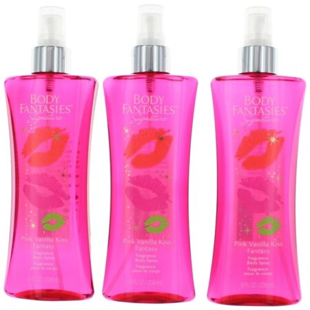 Pink Vanilla Kiss Fantasy  3 Pack 8 Fragrance Body Spray women