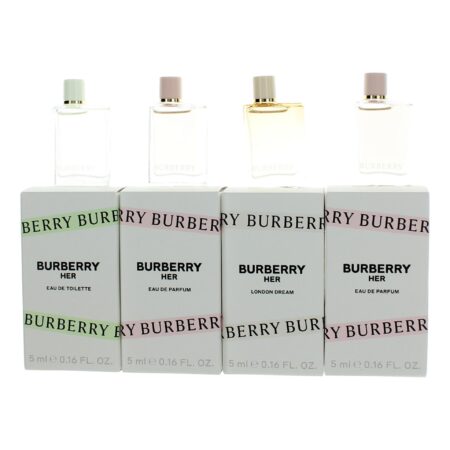 Burberry Her by Burberry, 4 Piece Variety Mini Gift Set for Women