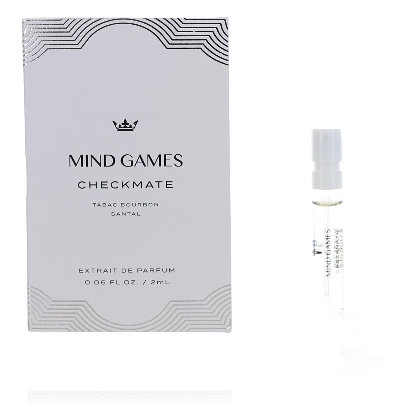 Checkmate Silver King by Mind Games, 0.06oz Extrait De Parfum for Unisex Sample