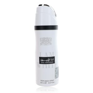 Ana Abiyedh I Am White by Lattafa, 6.7oz Perfumed Deodorant Spray for Unisex