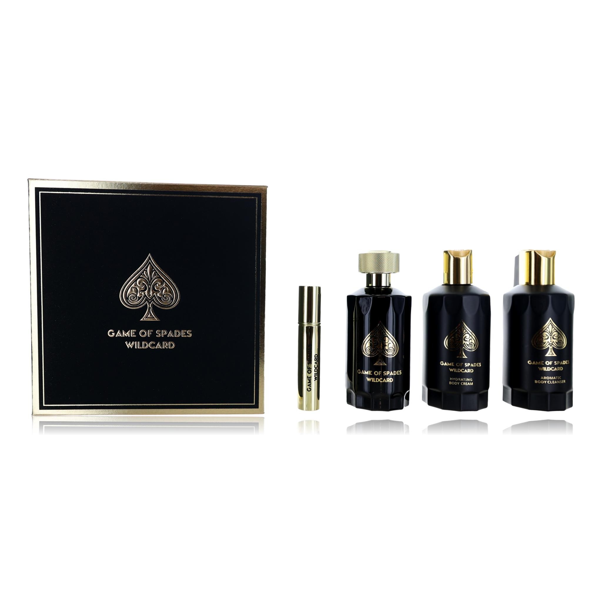 Game of Spades Wildcard by Jo Milano, 4 Piece Gift Set for Unisex