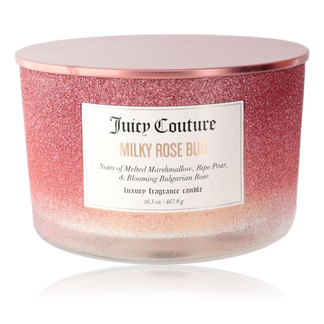 Juicy Couture 16.5 oz Soy Wax Blend 3 Wick Candle - Milky Rose Bud