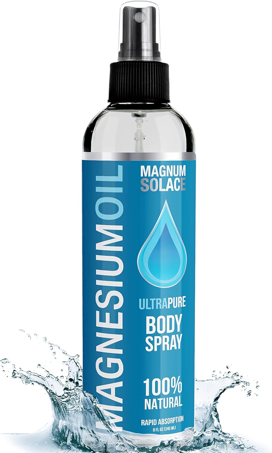 Magnesium Oil by Magnum Solace, 8 oz Ultra Pure Body Spray