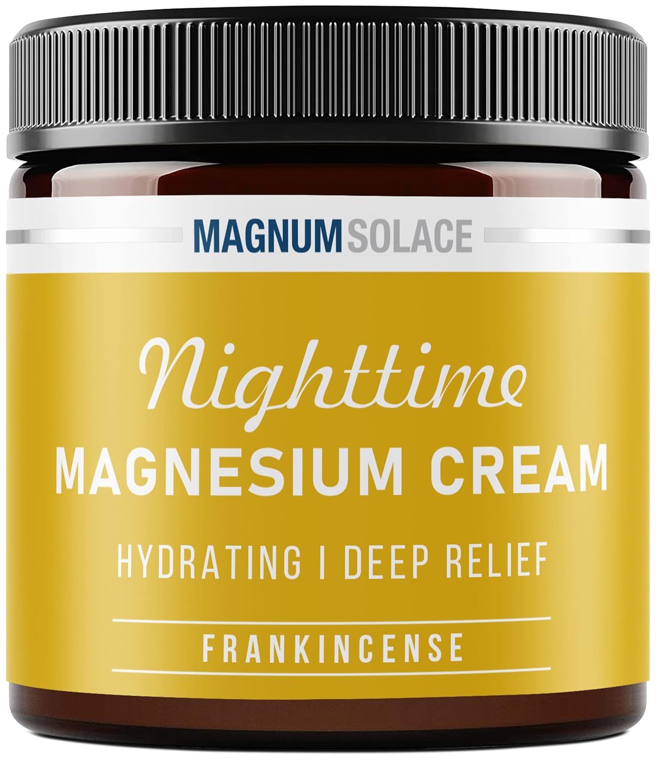 Nighttime Magnesium Cream by Magnum Solace, 5 oz Lotion - Frankincense