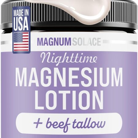 Nighttime Magnesium Lotion with Beef Tallow, 5oz Lotion - Lavender